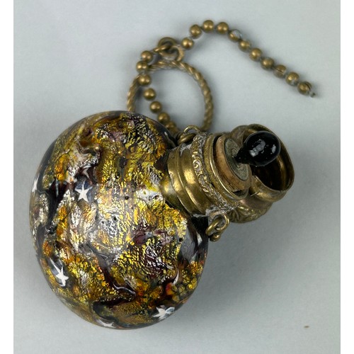 108B - ATTRIBUTED TO PIETRO BIGAGLIA: A GOLD COLOURED STONE WITH STARS BRASS SNUFF BOTTLE, 

The bottle wit... 