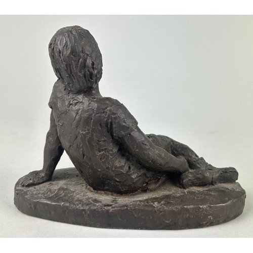 536A - KARIN JONZEN (BRITISH 1914-1998), DAY DREAMER, A BRONZE RESIN FIGURE
Signed 'KJ' to base 14.5cm high... 