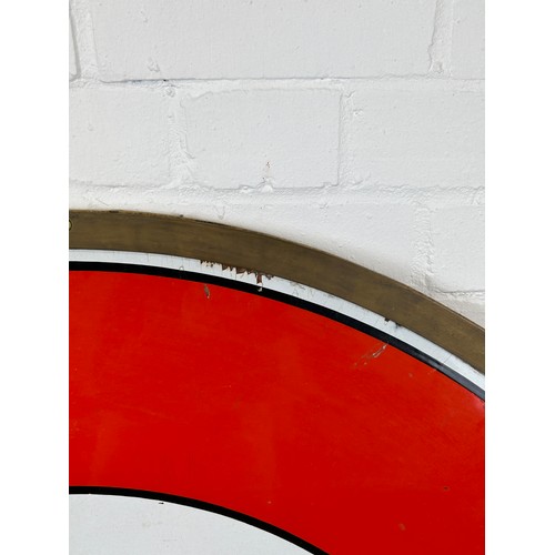 407 - A LARGE LONDON UNDERGROUND RAILWAY SIGN FOR HOLBORN (KINGSWAY), 

138cm x 108cm 

With wooden board ... 