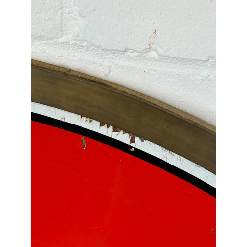 407 - A LARGE LONDON UNDERGROUND RAILWAY SIGN FOR HOLBORN (KINGSWAY), 

138cm x 108cm 

With wooden board ... 