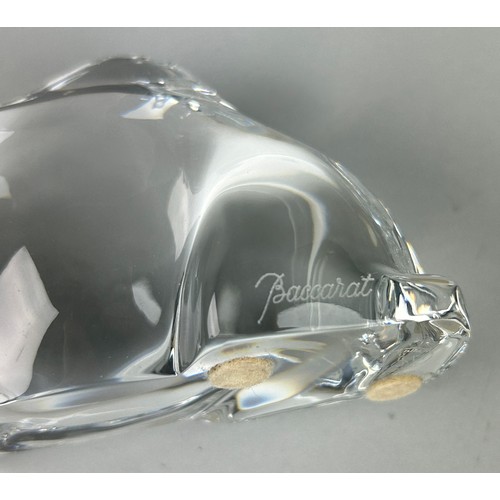 269 - A BACCARAT GLASS CAMEL, 

18cm x 8cm