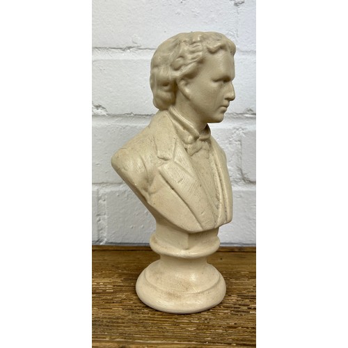 285 - A PLASTER BUST OF CHOPIN,