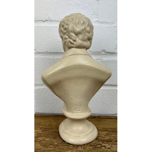 285 - A PLASTER BUST OF CHOPIN,