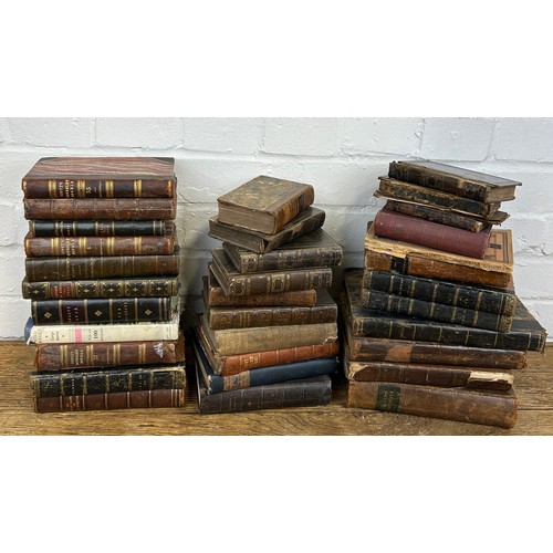 596 - A COLLECTION OF DECORATIVE LEATHER BINDINGS (QTY)