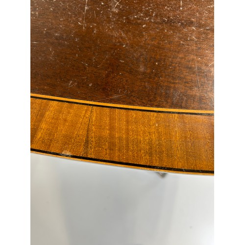 516 - IN THE MANNER OF WILLIAM TILLMAN: A REPRODUCTION MAHOGANY DINING TABLE, 

173cm x 123cm x 75cm