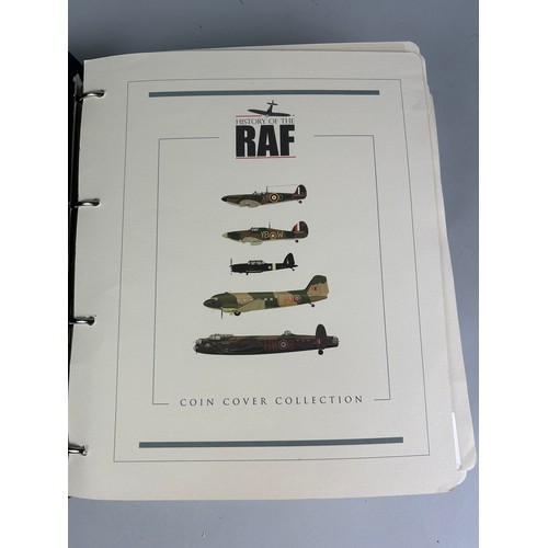 629 - THE RAF COIN COVER COLLECTION IN ORIGINAL FOLDER,