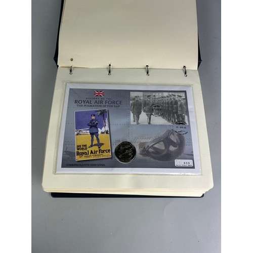 629 - THE RAF COIN COVER COLLECTION IN ORIGINAL FOLDER,