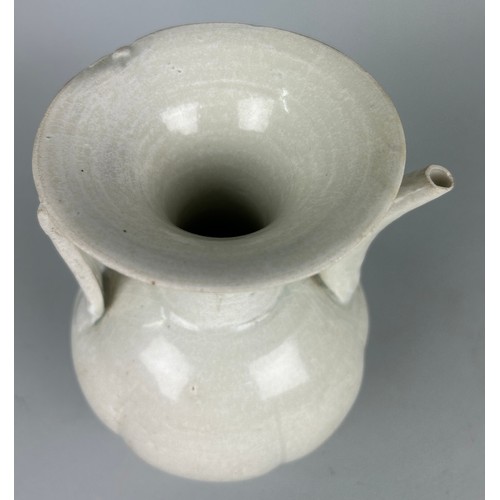 182 - A CHINESE QINGBAI LOBED EWER, SONG TO YUAN DYNASTY, 

19.3cm H x 14cm W