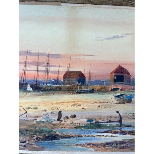 82 - THOMAS SIDNEY (BRITISH) A WATERCOLOUR ON PAPER PAINTING LAID ON BOARD, TITLED 'MILL AT BOSHAM', 

70... 