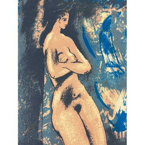 104 - RENOS LOIZOU (CYPRIOT 1948-2013), 'FIGURE I' LITHOGRAPH PRINTED IN COLOURS, 

Numbered edition 45/50... 