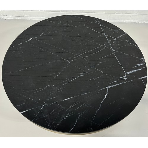 470 - LIANG AND EIMIL CAMDEN ROUND COFFEE TABLE, 

Brushed brass base and black marble top. 

90cm x 90cm ... 