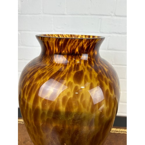 260 - TWO DECORATIVE GLASS VASES,

49cm x 23cm
30cm x 27cm