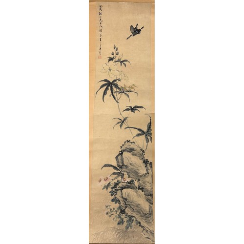 150 - TWO CHINESE PAINTING SCROLLS (2)

Largest 186cm x 44cm