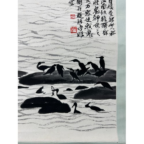 150 - TWO CHINESE PAINTING SCROLLS (2)

Largest 186cm x 44cm