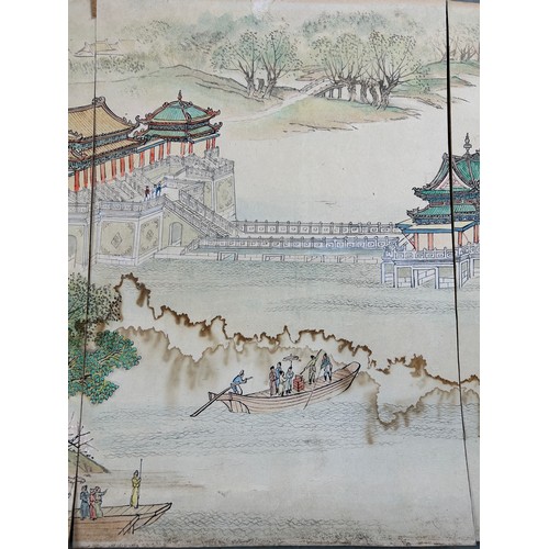 147 - A KOREAN OR CHINESE PAINTING PANELS (4) 

67cm x 45cm each.