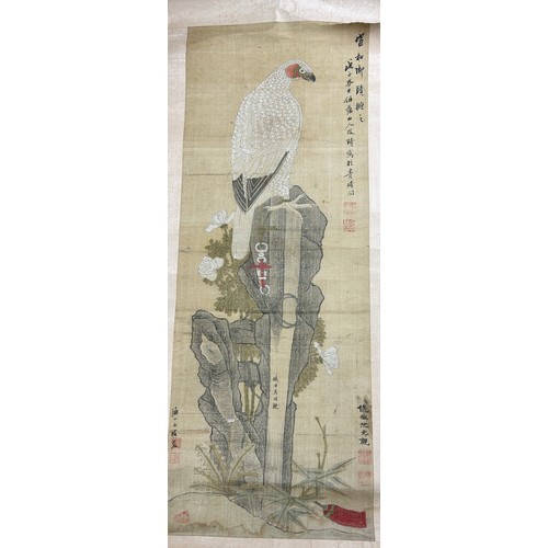 148 - TWO CHINESE PAINTING SCROLLS,

Largest 167cm x 47cm