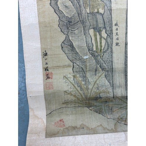 148 - TWO CHINESE PAINTING SCROLLS,

Largest 167cm x 47cm