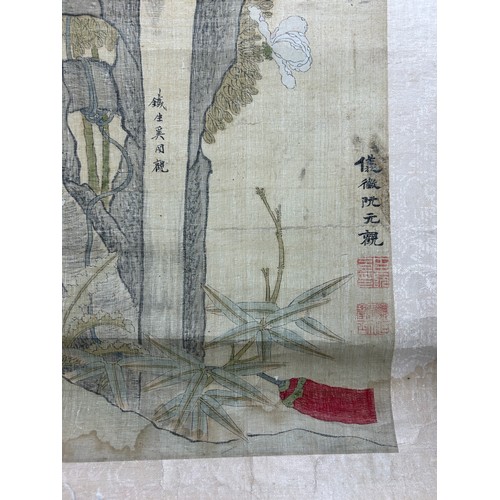 148 - TWO CHINESE PAINTING SCROLLS,

Largest 167cm x 47cm