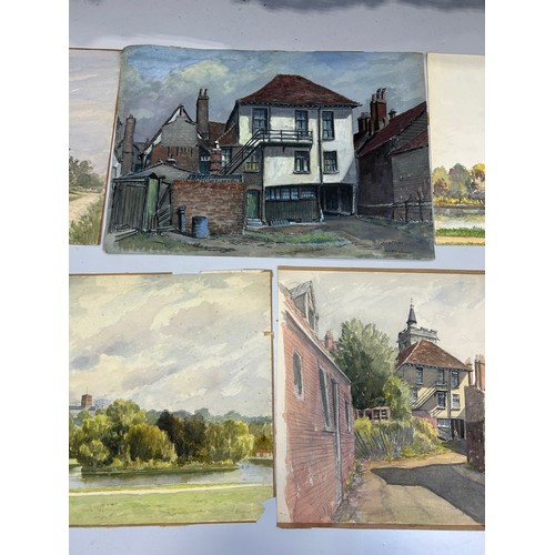 93 - FRANCIS IVES NAYLOR (BRITISH 1892-1982) A COLLECTION OF FIVE WATERCOLOUR PAINTINGS ON PAPER, 

Large... 