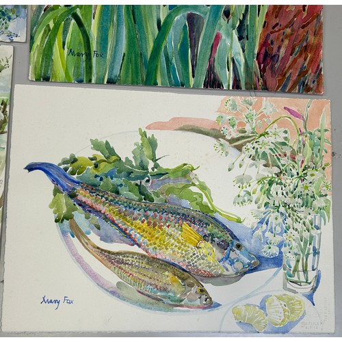 89 - MARY FOX (1922-2005) A COLLECTION OF FIVE WATERCOLOUR PAINTINGS ON PAPER (5) 

All signed. 

Largest... 