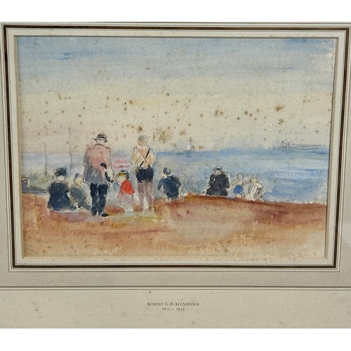 69 - ROBERT GRAHAM DRYDEN ALEXANDER (1875-1945) A SET OF FOUR PENCIL AND WATERCOLOUR PAINTINGS ON PAPER D... 