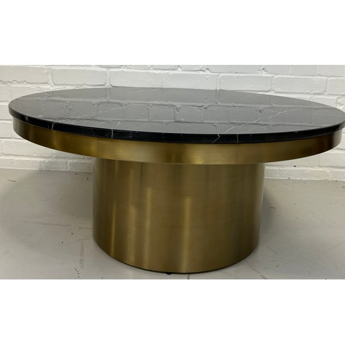 474 - LIANG AND EIMIL CAMDEN ROUND COFFEE TABLE, 

Brushed brass base and black marble top. 

90cm x 90cm ... 