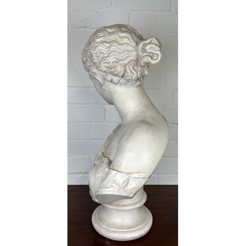 287 - AFTER THE ANTIQUE: A HEAVY PLASTER BUST OF APHRODITE,

60cm x 45cm