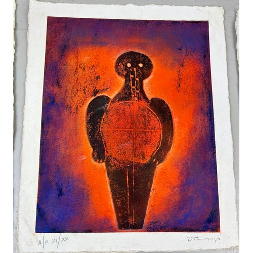 99 - AFTER RUFINO TAMAYO (1899-1991): A SET OF THREE 'ARTISTS PROOF ETCHINGS IN COLOURS, 

Each signed in... 