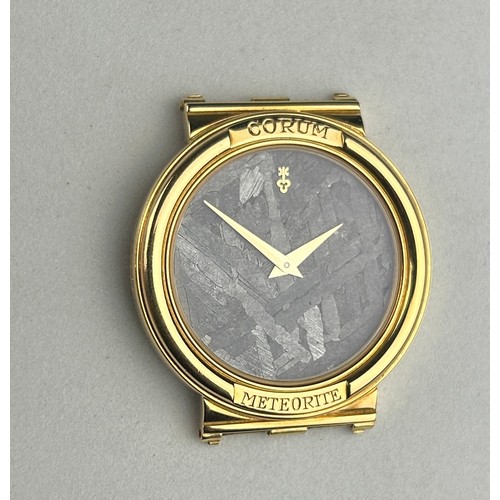 333 - AN 18CT GOLD CORUM METEORITE DIAL GENTLEMAN'S WRISTWATCH, 

Weight 28.3gms