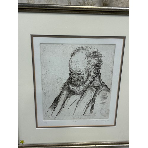 135 - NEALE WORLEY (B.1962): TWO ETCHINGS OF A GENTLEMAN', 

One an artists proof, the other numbered edit... 