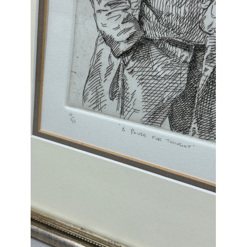 135 - NEALE WORLEY (B.1962): TWO ETCHINGS OF A GENTLEMAN', 

One an artists proof, the other numbered edit... 