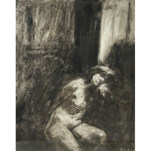 133 - NEALE WORLEY (B.1962): A MONOTYPE ETCHING 'A PAUSE FOR THOUGHT', 

Signed by the artist in pencil an... 