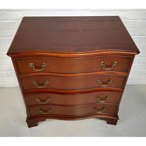 603 - A REPRODUCTION CHEST OF DRAWERS,

75cm x 75cm x 47cm