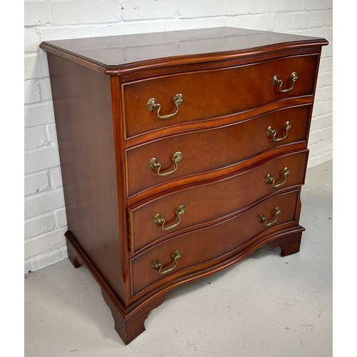 603 - A REPRODUCTION CHEST OF DRAWERS,

75cm x 75cm x 47cm