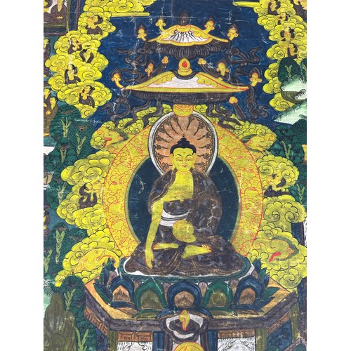 414 - A LARGE TIBETAN THANGKA, 

80cm x 53cm