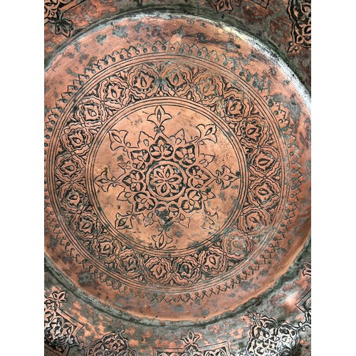 229 - A SAFAVID PERSIAN ENGRAVED BOWL, 

Possibly 18th century. 

34cm x 8cm