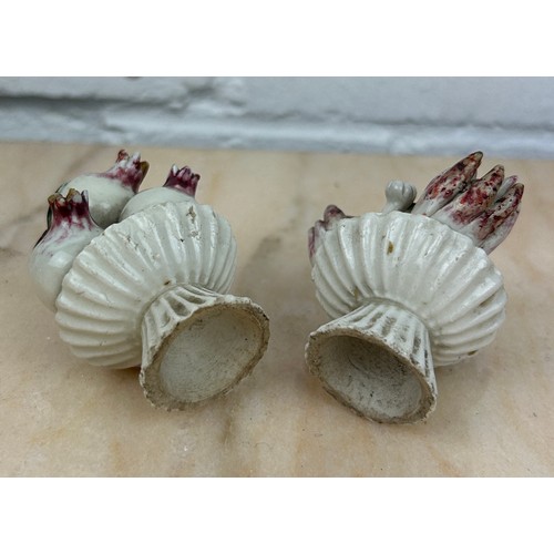 153 - A PAIR OF BIONIC PORCELAIN MADE WITH TRADITIONAL CHINESE THEMES, 

Chayote, pomegranate, longevity p... 