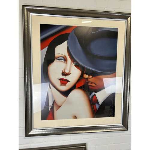 613 - AFTER CATHERINE ABEL (AUSTRALIAN B. 1966) A SET OF FOUR ART DECO STYLE PRINTS (4) 

Mounted in frame... 