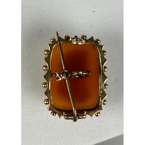 357 - AN EMPEROR NERO CAMEO BROOCH IN 9CT GOLD,

Weight: 7.0gms