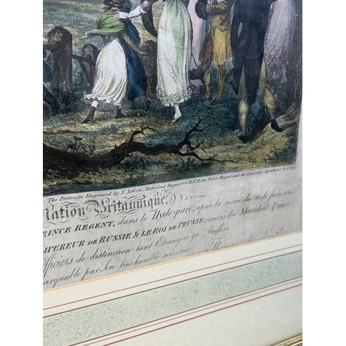 610 - RUSSIAN INTEREST: A LARGE EARLY 19TH CENTURY HAND COLOURED ENGRAVING DEPICTING 'HIS ROYOAL HIGHNESS ... 