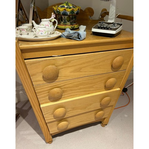 602A - MARK WILKINSON: A CHILDRENS WARDROBE AND CHEST OF DRAWERS (2)