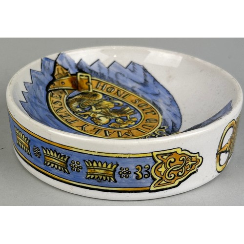 130 - FORNASETTI MILANO: 'ORDER OF THE GARTER' ASHTRAY, 

Made in Italy.

13cm x 3cm