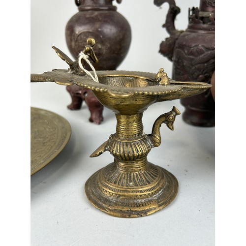 101 - A COLLECTION OF CHINESE AND ASIAN ITEMS (QTY)

To include marble vase, brassware.