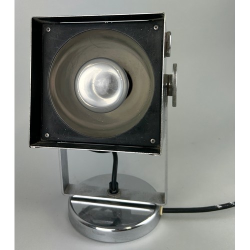 488 - A MID CENTURY CHROME LIGHT, 

28cm x 22cm