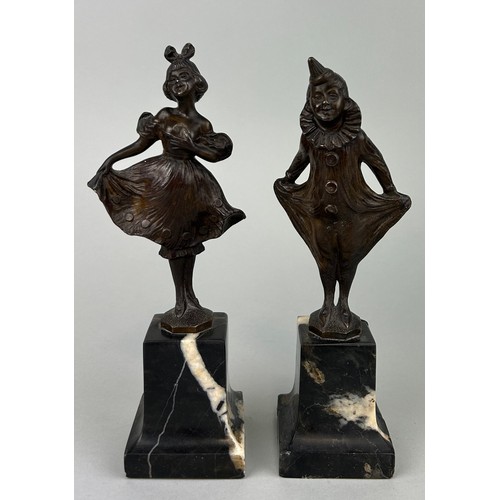 139 - A PAIR OF BRONZE FRANZ IFFLAND (1862-1935) 

15cm H
19.5cm H with stand each.