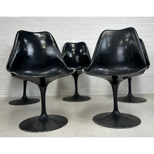 491 - A SET OF FIVE EARLY BLACK TULIP CHAIRS DESIGNED BY EERO SAARINEN (5),

80cm x 53cm x 50cm