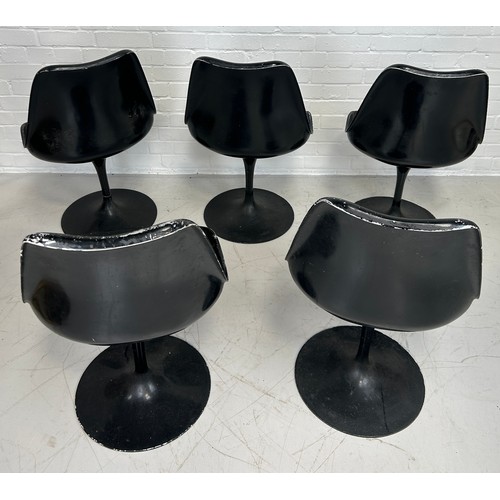 491 - A SET OF FIVE EARLY BLACK TULIP CHAIRS DESIGNED BY EERO SAARINEN (5),

80cm x 53cm x 50cm