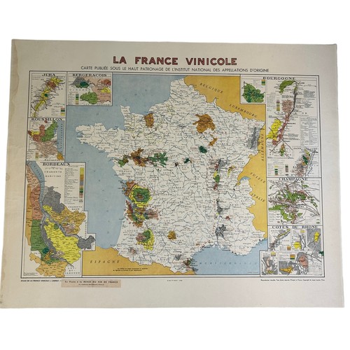 388 - LOUIS LARMAT: 'LA FRANCE VINECOLE', 

82cm x 65cm