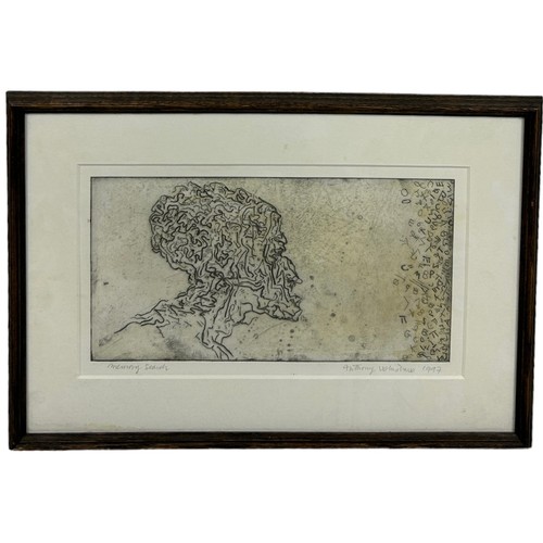 386 - ANTHONY WHISHAW RA (B. 1930): AN ETCHING TITLED 'MEMORY SEARCH', 

31cm x 17cm 

Mounted in a frame ... 