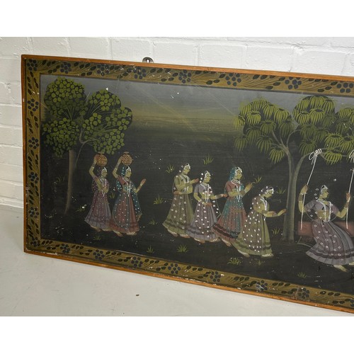 337 - A LARGE INDIAN PAINTING ON LINEN

182cm x 59cm